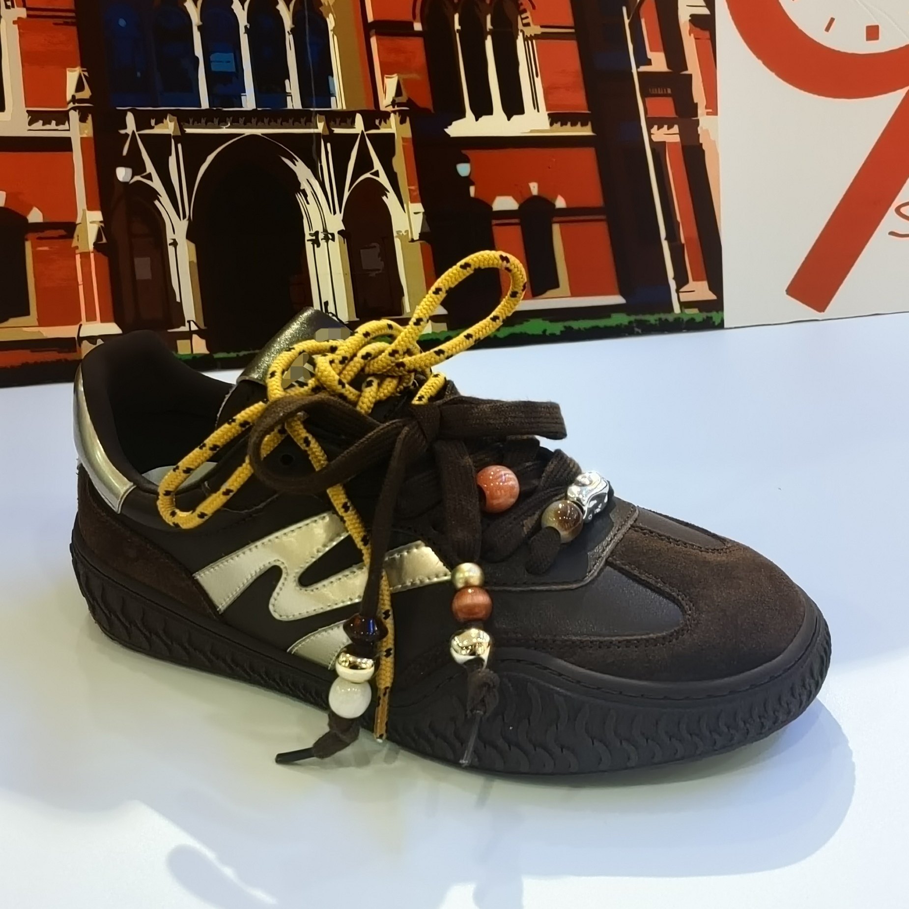 2025春季新款真皮复古平底德训鞋拼色百搭时尚阿甘休闲鞋m60女鞋