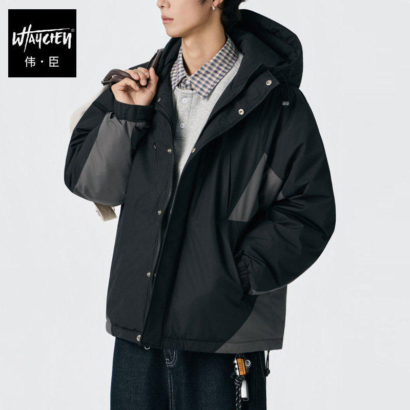 伟臣大码男装羽绒服加肥加大男外套潮胖冬装短款胖子冬季