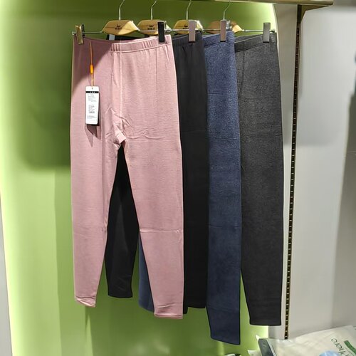 凯蒂芬男女单层磨毛羊毛莫代秋裤
