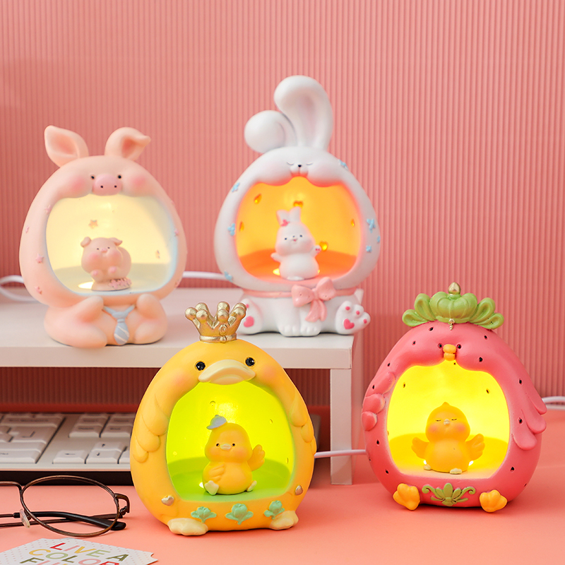 创意生日礼物发光小夜灯摆件可爱