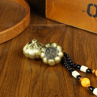 纯黄铜胜算在握手把件创意把玩件可旋转胜蒜在握大蒜摆设男士手链