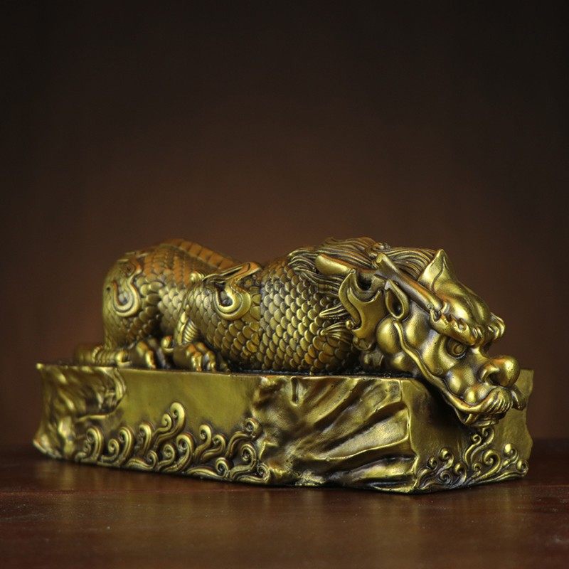纯铜避水兽全黄铜镇吸水兽吐水兽蚣蝮摆件瑞兽玄关酒柜办公桌摆设,家居饰品,装饰摆件,淘宝优惠券,粉丝福利购,淘宝优惠卷