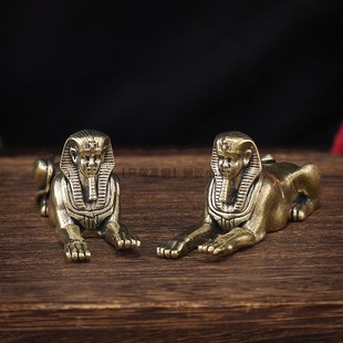 纯铜狮身人面像铜雕塑摆件图坦卡门古埃及文创旅游纪念品拍照道具