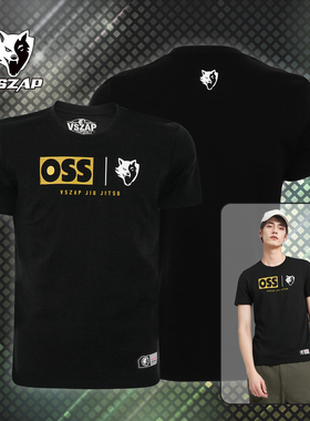 VSZAP巴西柔术JIU JITSU运动格斗男UFC泰拳击OSS健身训练短袖T恤