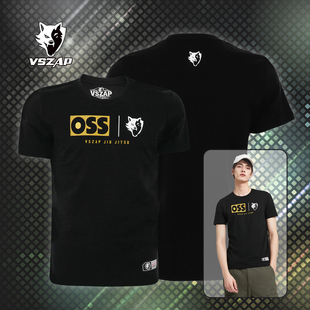VSZAP巴西柔术JIU T恤 JITSU运动格斗男UFC泰拳击OSS健身训练短袖