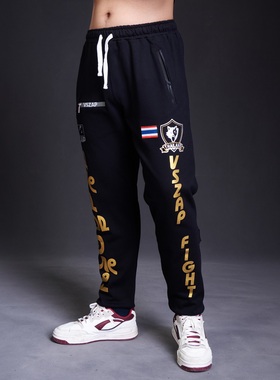 VSZAP MUAY THAI健身训练长裤泰拳MMA播求跑步搏击格斗运动卫裤男