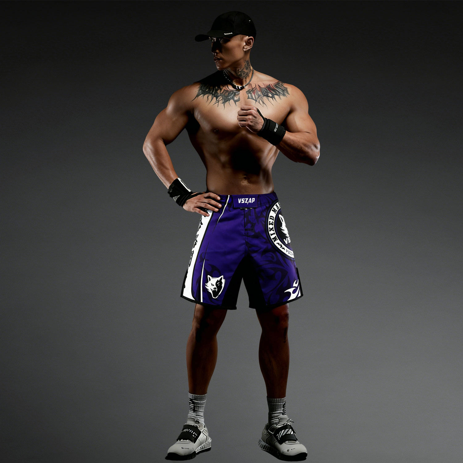 VSZAP速干搏击散打健身短裤MMA综合格斗技泰拳跑步UFC运动训练
