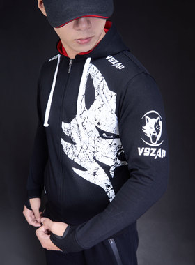 VSZAP狼连帽衫长袖卫衣UFC搏击外套格斗MMA运动散打训练健身男