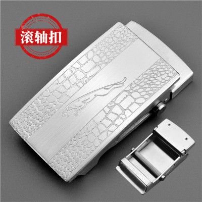 滚轴皮带头304不锈钢滚轴皮带扣头帆布腰带扣头配件无牙自动扣头