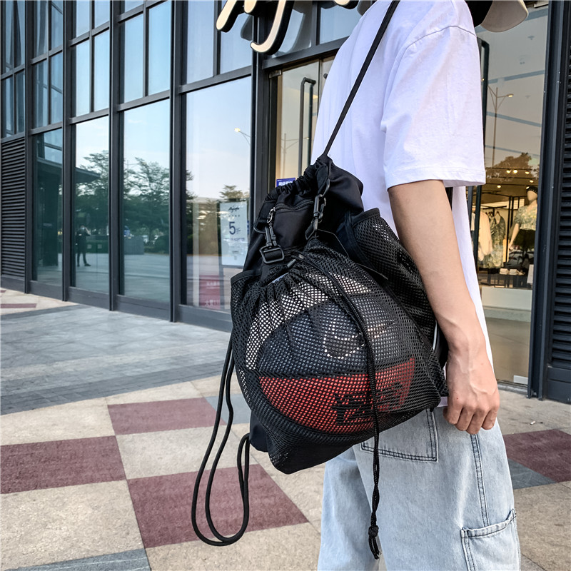 篮球包双肩背包训练男女足球轻便大容量网兜单肩旅行袋运动健身包