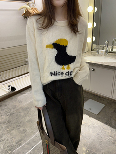 宽松显瘦套头毛衣针织衫 韩版 新款 superxue秋冬季