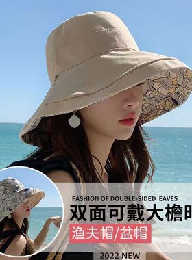 帽子女夏季大檐防晒遮脸遮阳帽