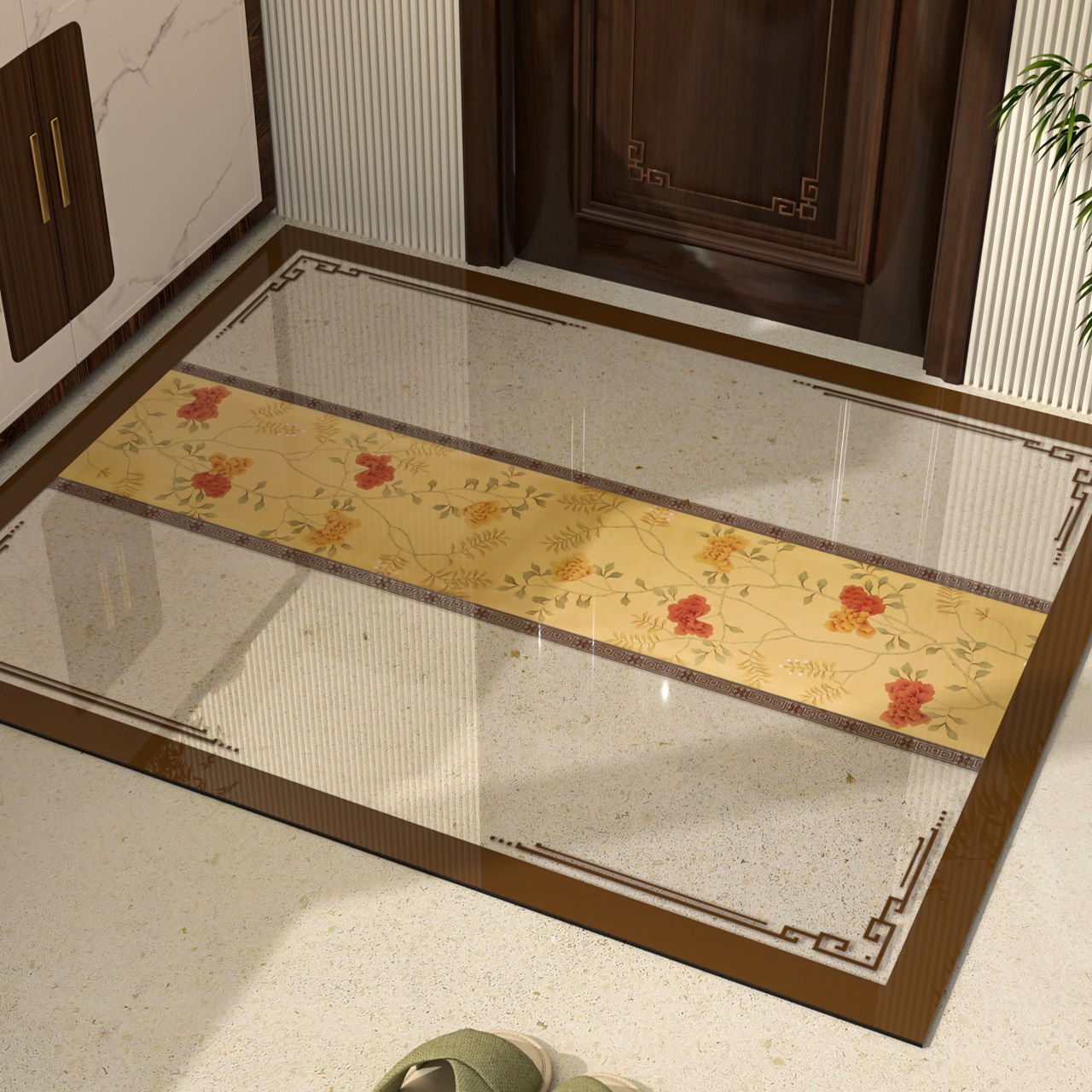 中式入户门地垫进门门口专用脚垫可擦免洗透明门垫家用可剪裁地毯,居家布艺,入户地垫,淘宝优惠券,粉丝福利购,淘宝优惠卷