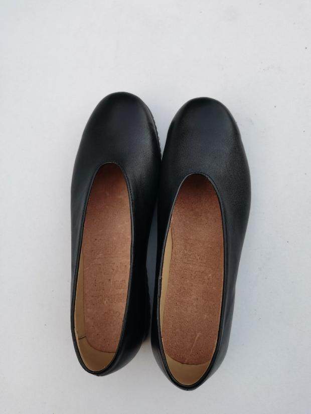 男款圆口老年人休闲皮鞋