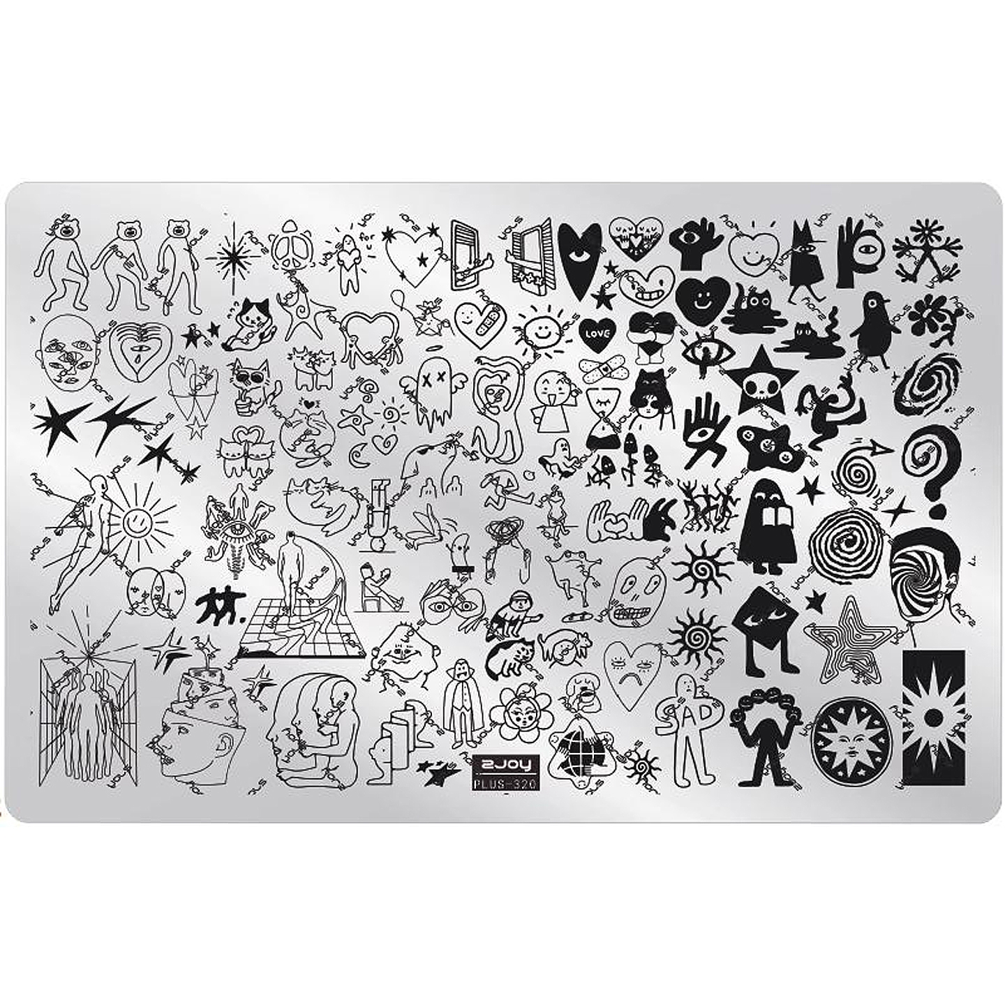 【油姐】ZJOYplus-320 印花转印钢板 美甲DIY彩绘工具 神叨叨小图