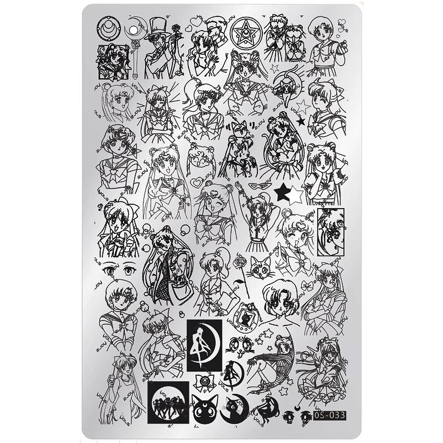 【油姐】OS-033 印花转印钢板 美甲DIY彩绘模板工具 美少女战士