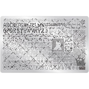 【油姐】ZJOYplus-324 印花转印钢板 美甲DIY彩绘工具 萌态文字母