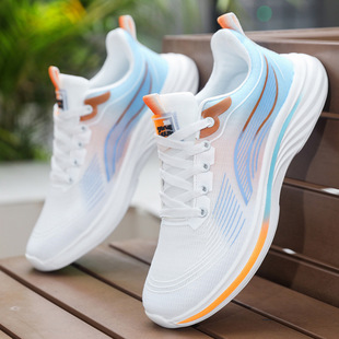 2026夏季新款男鞋冰丝透气软底轻便运动休闲鞋时尚百搭跑步鞋胶粘