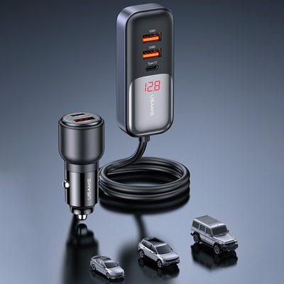 USAMS汽车45W车充快充双PD30W