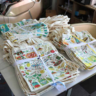 多款可选！带图案涤棉帆布包意大利风情印花插画帆39*34CM购物包