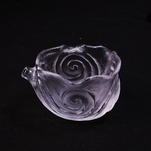 红锦添原矿水晶公道杯茶杯晶作系列手工艺品耐高温明火干烧不裂