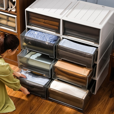 Closets Clothes Organizer Pants Jeans Storage Box Cabinet Or