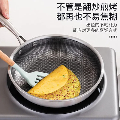 Stainless steel honeycomb skillet Nonstick steak pancake pan