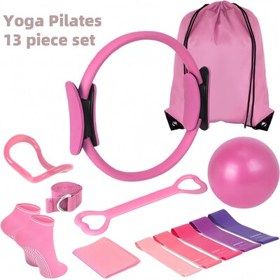 13Pcs/Set Yoga Fitness Kit with Pilates Ring Yoga Ring Ball
