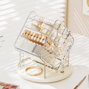 Rotating Makeup Organizer Spinning Skincare Storage Carousel
