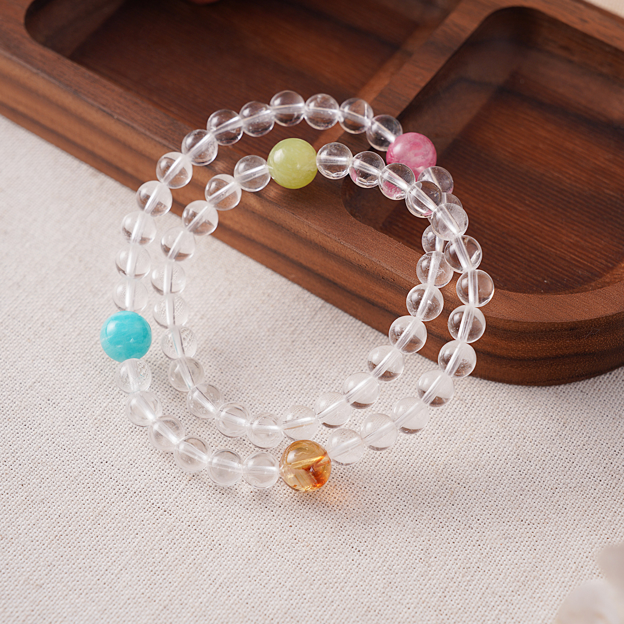 多巴胺糖果色双圈手串