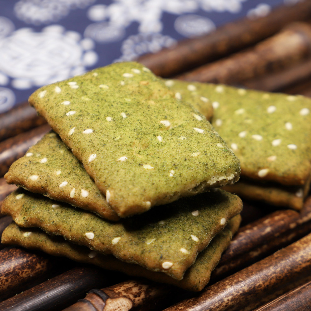 宁波特产奉化溪口海苔饼干苔菜饼散装办公室休闲零食食品点心250g