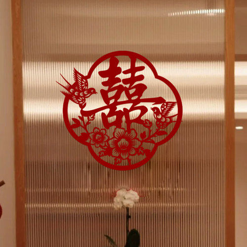 糊涂娘娘喜字贴结婚礼专用婚房布置装饰入户门房门卧室门贴纸套装