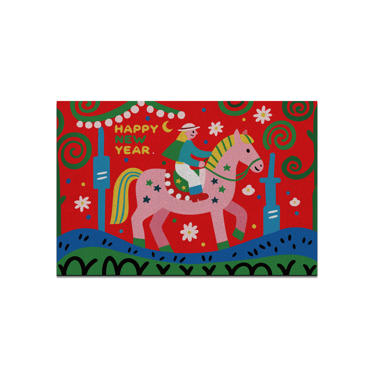 糊涂娘娘2026新款新年地垫入户门垫进门门口地毯马年高级丝圈装饰,居家布艺,入户地垫,淘宝优惠券,粉丝福利购,淘宝优惠卷