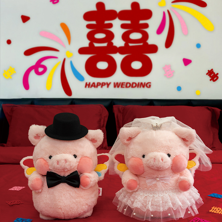 压床娃娃一对结婚公仔