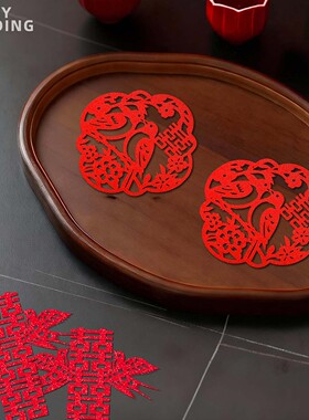 糊涂娘娘结婚用品改口敬茶杯套装一对喜碗筷杯子婚礼红色茶具敬酒