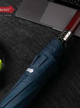 parachase折叠自动伞创意高档简约男女双人伞防风商务伞木柄雨伞