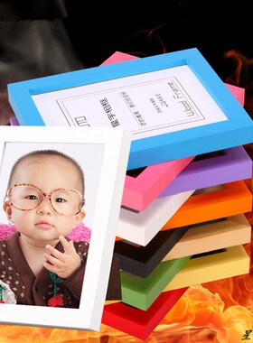 实木质相框摆台A4A3挂墙两用奖状素描广告制度框简约画框黑色白色
