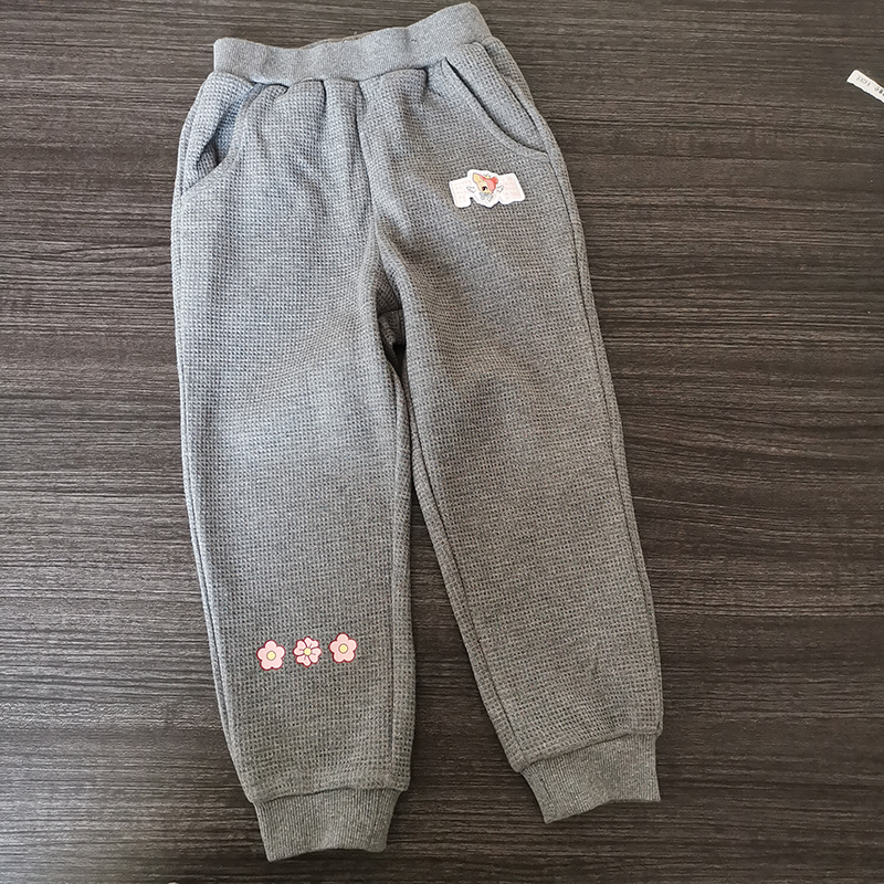 乐家24新品女童纯棉裤子收口休闲裤童装