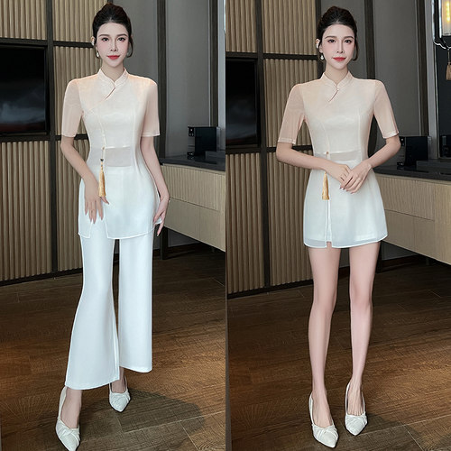 美容师工作服女高端柔式SPA工衣