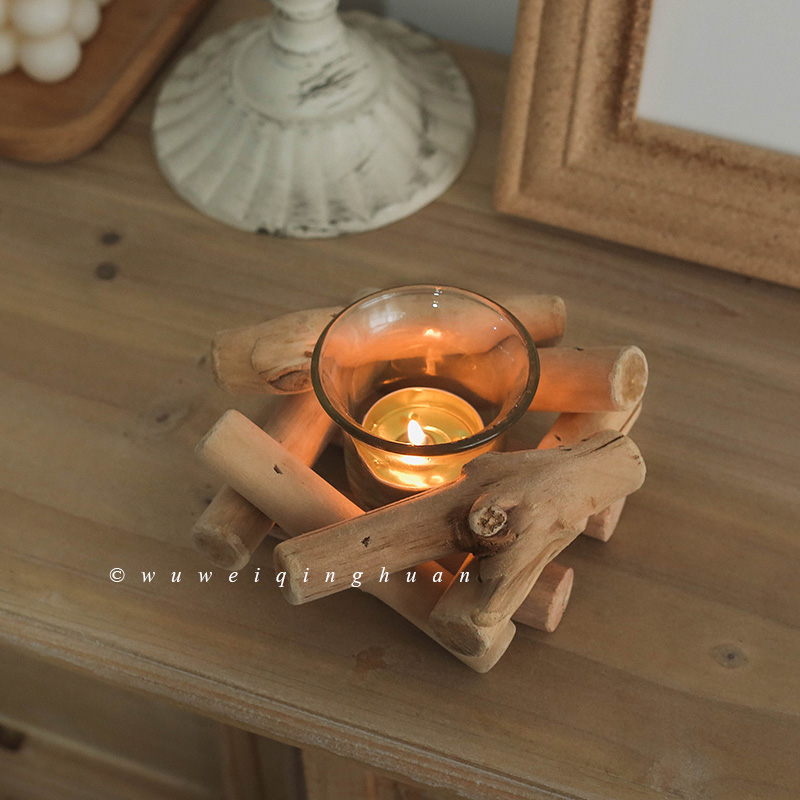 烛台无味清欢田园漂流木氛围感