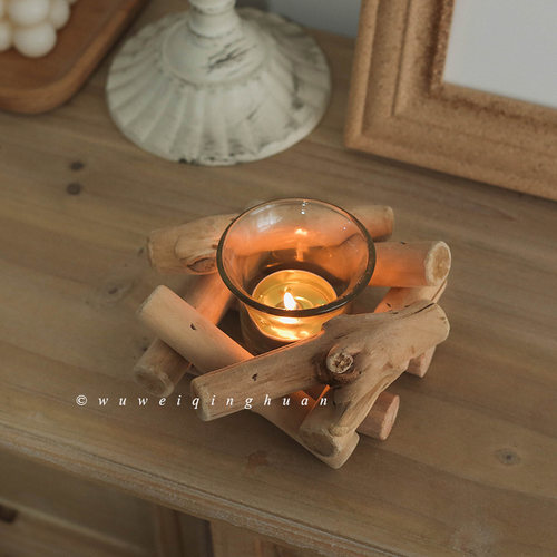 烛台无味清欢田园漂流木氛围感