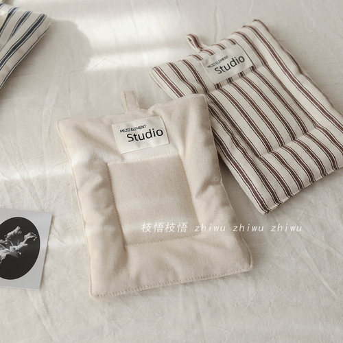 枝悟 北欧夹棉布艺隔热垫 简约桌面防烫杯垫 复古展示垫拍照道具