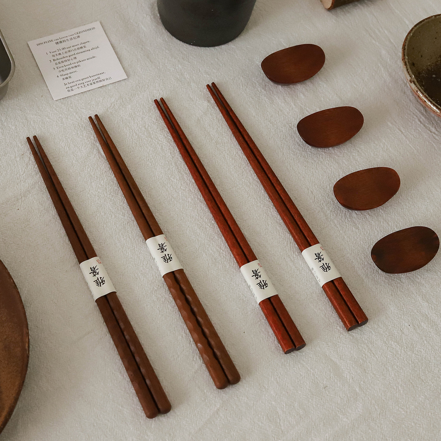 日式原木风筷子文艺民宿餐厅餐具