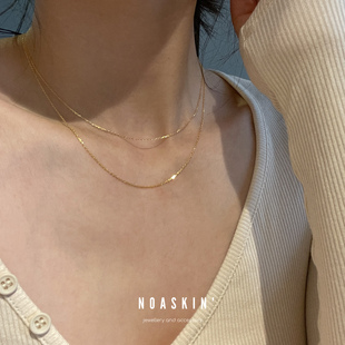 百搭超细项链925纯银叠戴简约锁骨链X 万年经典 不要问 给我买