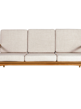 北欧实木沙发单人沙发 三人沙发 白橡版本｜山形SHANXING