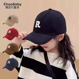 帽子儿童春夏四季 出游防晒鸭舌帽 亲子遮阳棒球帽男孩女孩户外薄款