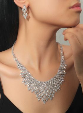 麦芭贝尔水晶女套装项链