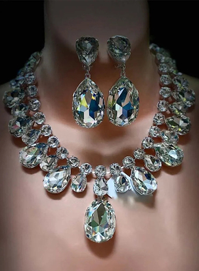 麦芭贝尔人造水晶锁骨链女项链