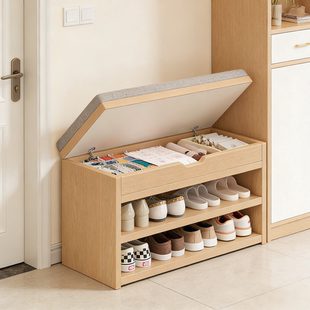 换鞋凳小户型可收纳入户穿鞋凳子2026新款家用门口可坐式小型鞋柜