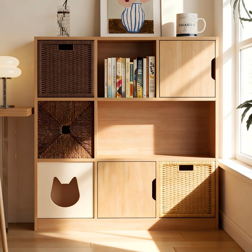 小户型收纳储物方格书架